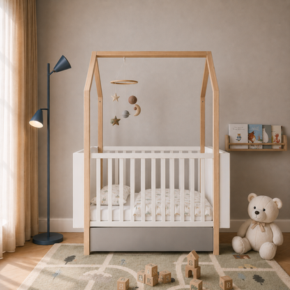 Pinette łóżeczko 70x140  rozsuwane do 160 cm z funkcją tapczanika