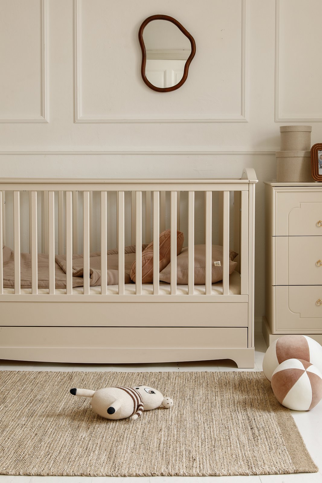 Royal latte łóżeczko 70x140 z szufladą