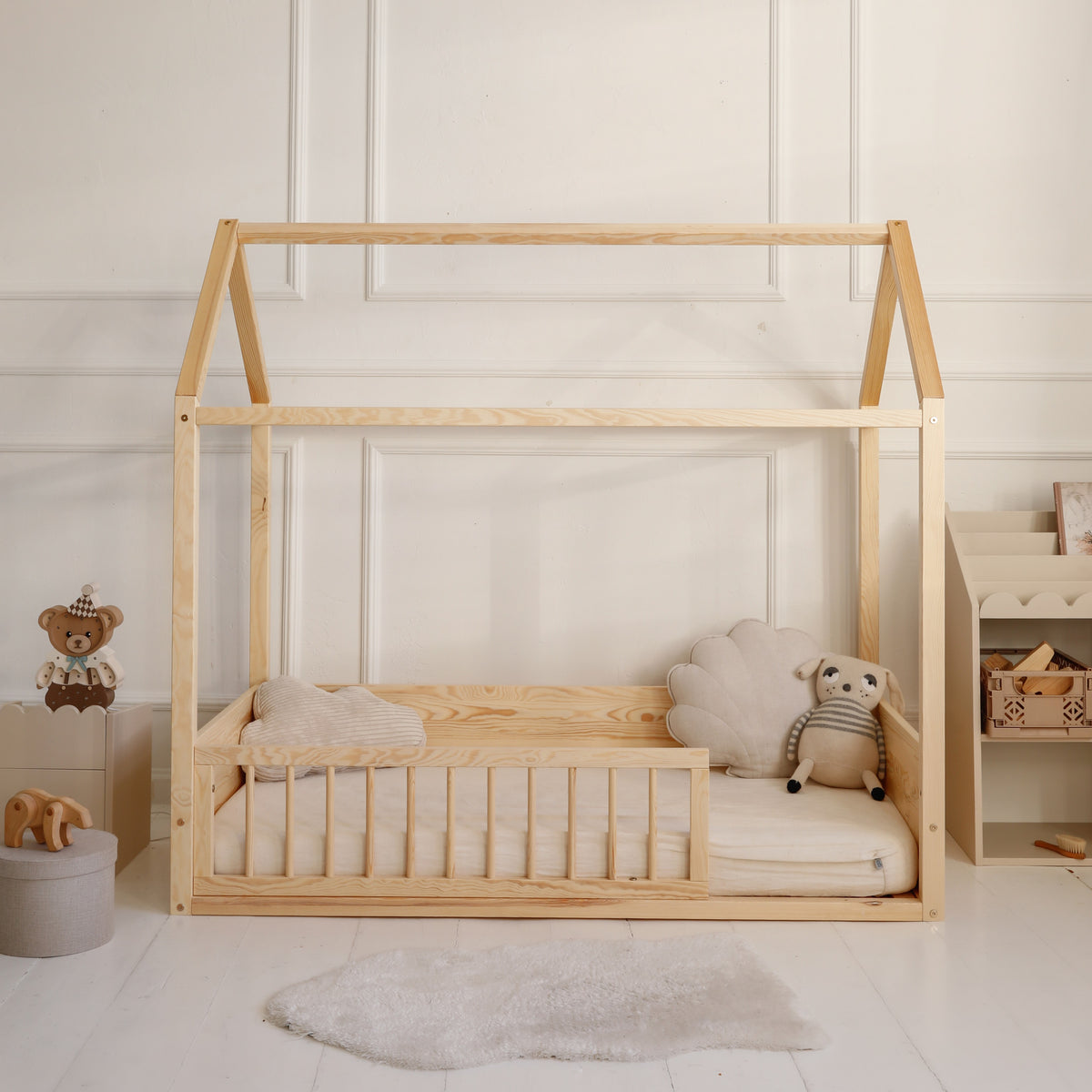 Wood Nest – Montessori-Hausbett 90 × 200 cm