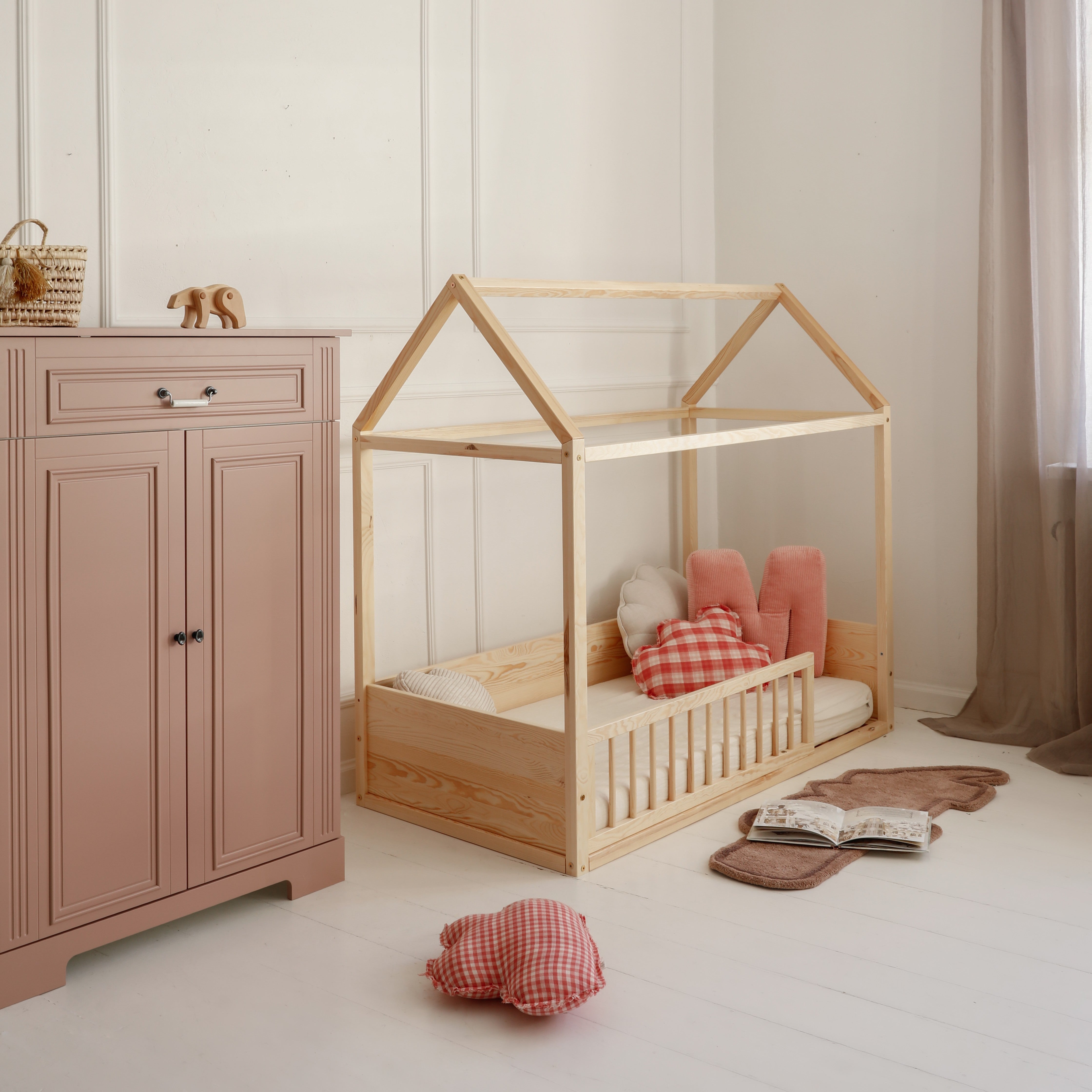 Wood Nest – Montessori-Hausbett 70 × 140 cm