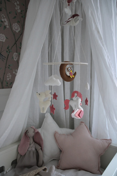 Snowy white Leinen Baldachin