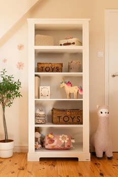 Ines elegant white bookcase