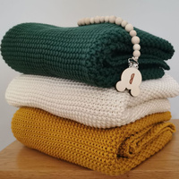 Cotton rice weave child's blanket 80x100 honey