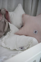 Dusty pink  linen pillow star