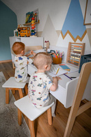 Woody snow/ timeless white stool