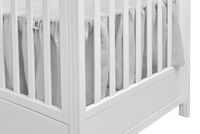 Stone gray 3-sided masking flounce for the cot