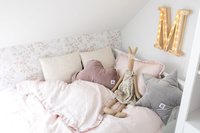 Dusty pink linen  bedding with filling size L