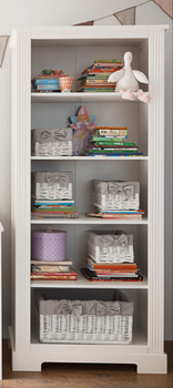 Ines elegant white bookcase