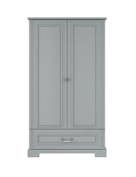 Ines neutral gray 2-door wardrobe
