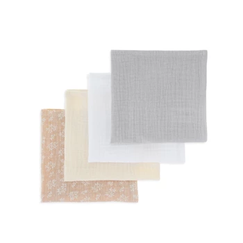 Set of Muslin Cloths Whisper– 4 Pieces (30x30 cm)