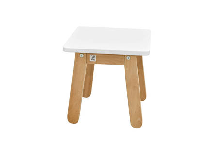  Woody elegant white stool