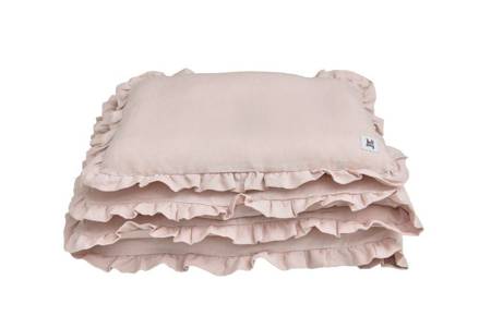 Dusty pink linen set of duvet and pillow covers M