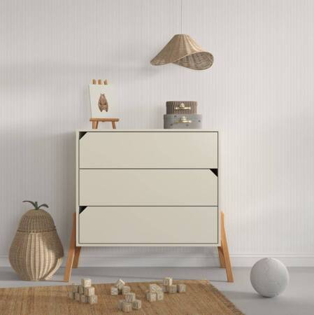 Lotta latte 3-drawer chest