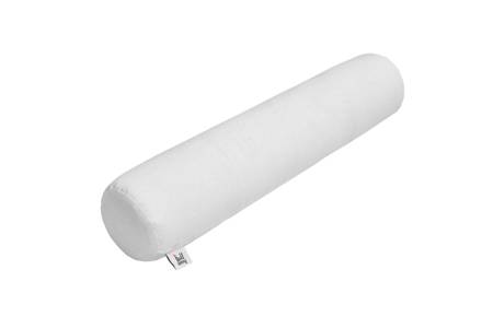 Snowy white linen bolster 