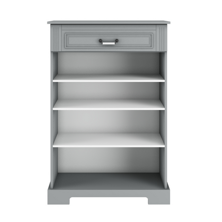 Ines neutral gray wysoka komoda 2-drzwiowa