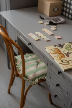 Ines neutral gray Schreibschrank