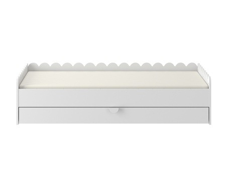 Book Nook snow children’s bed in Montessori style 80x160 with a drawer