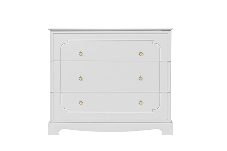 Royal timeless white 3-drawer chest