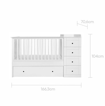 Paso Doble  łóżeczko 60x120 snow bliss