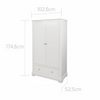 Marylou snow bliss 2-door wardrobe