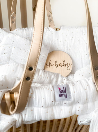 Textiles to the Moses basket Golden Dots Snow