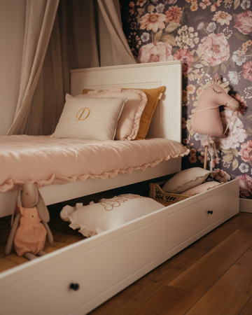 Dusty pink Leinen Bettwäsche mit Auffüllung L