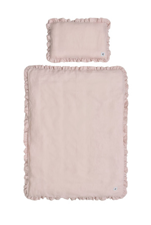 Dusty pink Bettwäsche bezüge aus Leinenstoff L