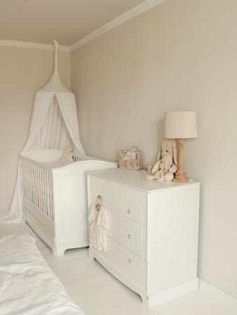 Royal timeless white cot bed 70x140 / sofa bed 70x140