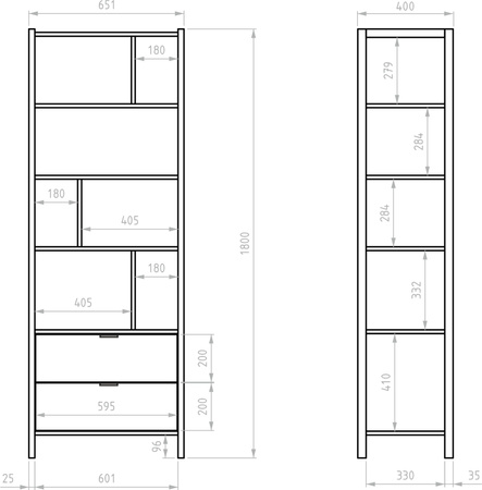 Versa Tall Regal – modernes hohes Regal für Kinder- und Jugendzimmer