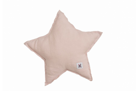 Dusty pink  linen pillow star