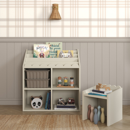 Regał Montessori Book Nook latte– regał dziecięcy na książki i zabawki