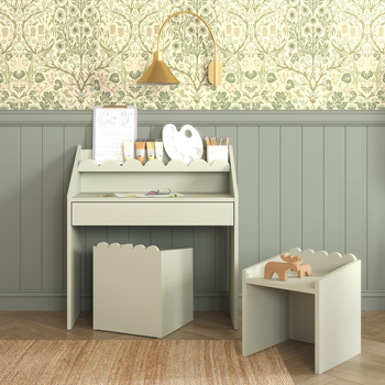 Biurko Montessori Book Nook sage – kompaktowe biurko dla dzieci