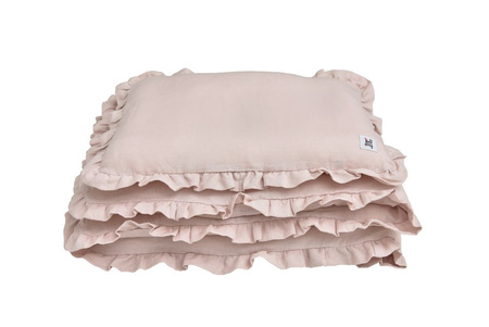 Dusty pink  linen bedding with filling size S