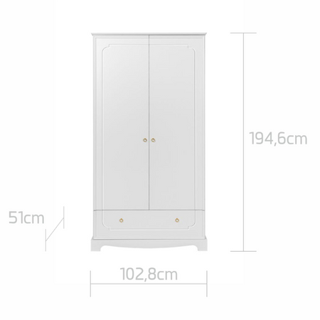 Royal latte Zweitüriger Schrank