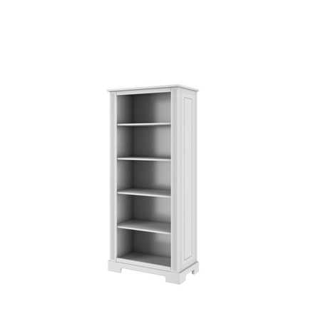 Ines elegant white bookcase