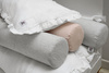 Dusty pink  linen bolster 