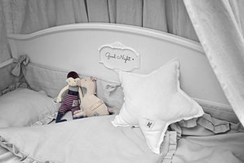 Snowy white linen pillow star