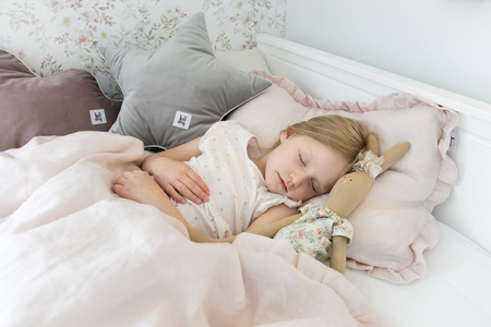 Dusty pink Bettwäsche bezüge aus Leinenstoff L