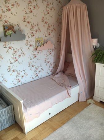 Dusty pink Leinen Bettwäsche mit Auffüllung L