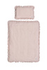 Dusty pink linen set of duvet and pillow covers L