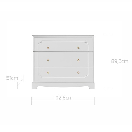 Royal latte 3-drawer chest