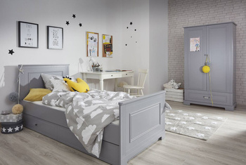 Ines neutral gray bed 90x200