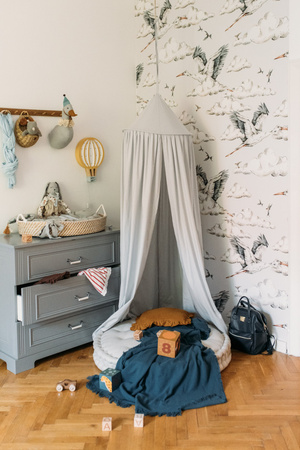 Ines neutral gray Drei-Schubladen-Kommode