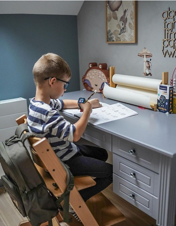 Ines neutral gray Schreibschrank