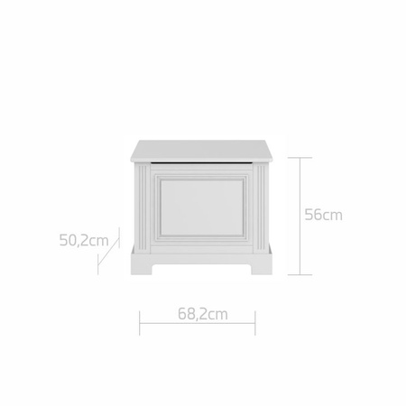 Ines elegant white Spielzeugkiste