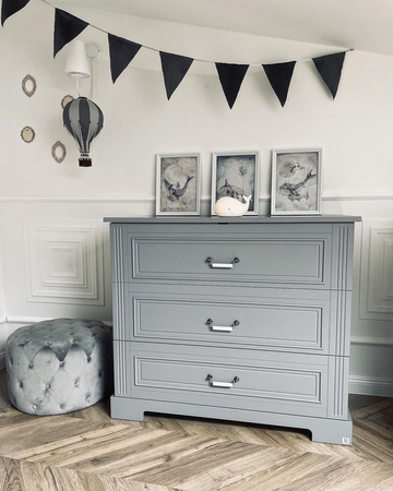 Ines neutral gray chest of drawers