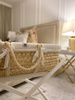 Set: Moses Basket Meeko with mattress+stand+textiles Snow