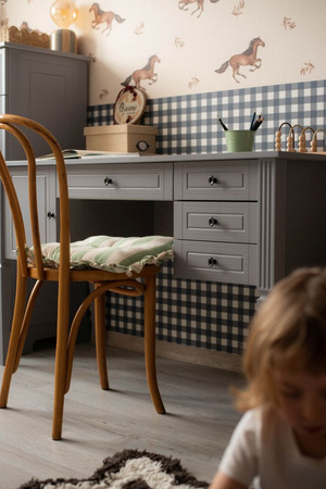 Ines neutral gray Schreibschrank