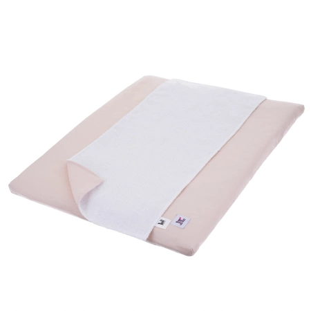 Linen changing mat with cover and towel dusty pink