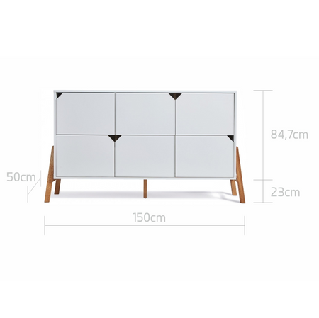 Lotta snow 6-drawer chest